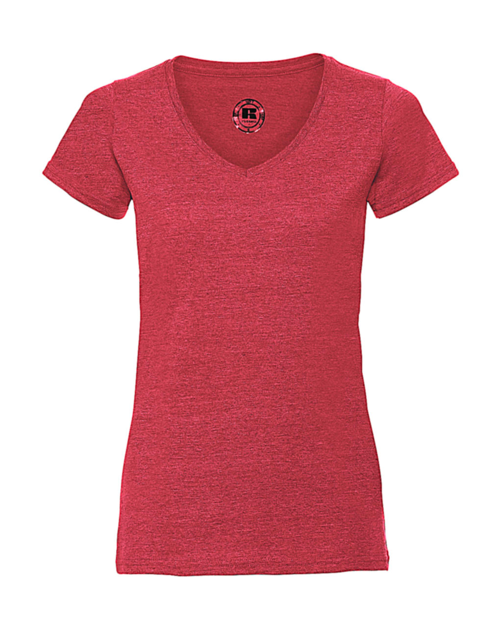  Ladies V-Neck HD T in Farbe Red Marl