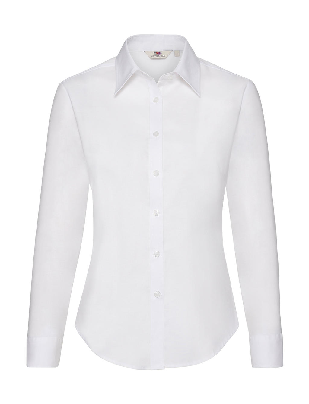  Ladies Oxford Shirt LS in Farbe White