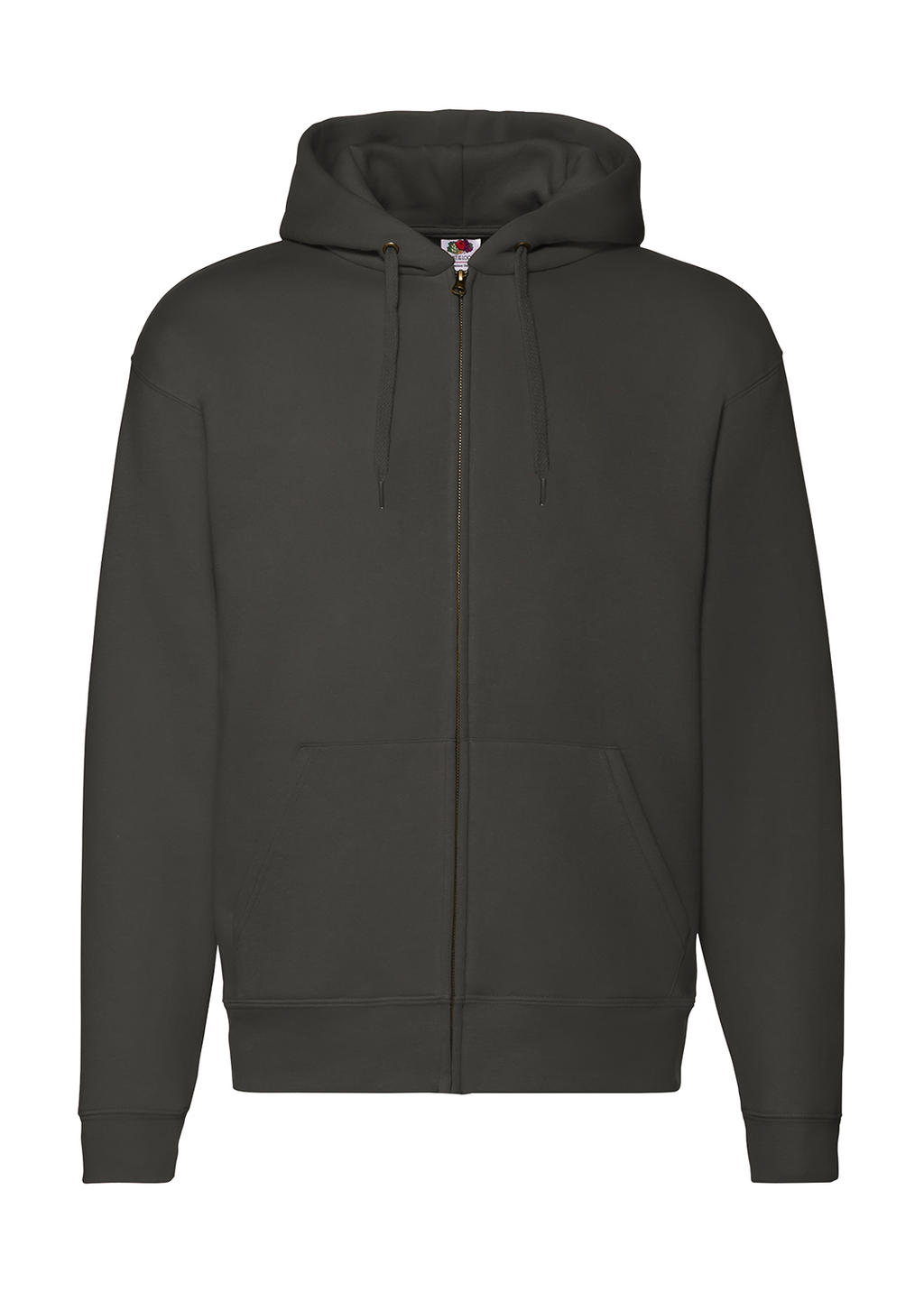  Premium Hooded Zip Sweat in Farbe Charcoal