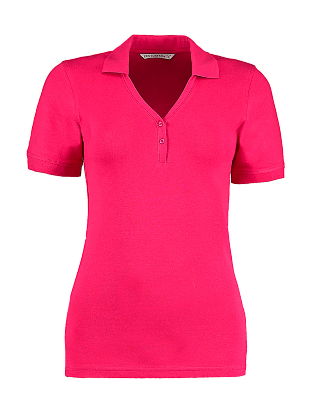  Womens Regular Fit Comfortec? V Neck Polo in Farbe Raspberry