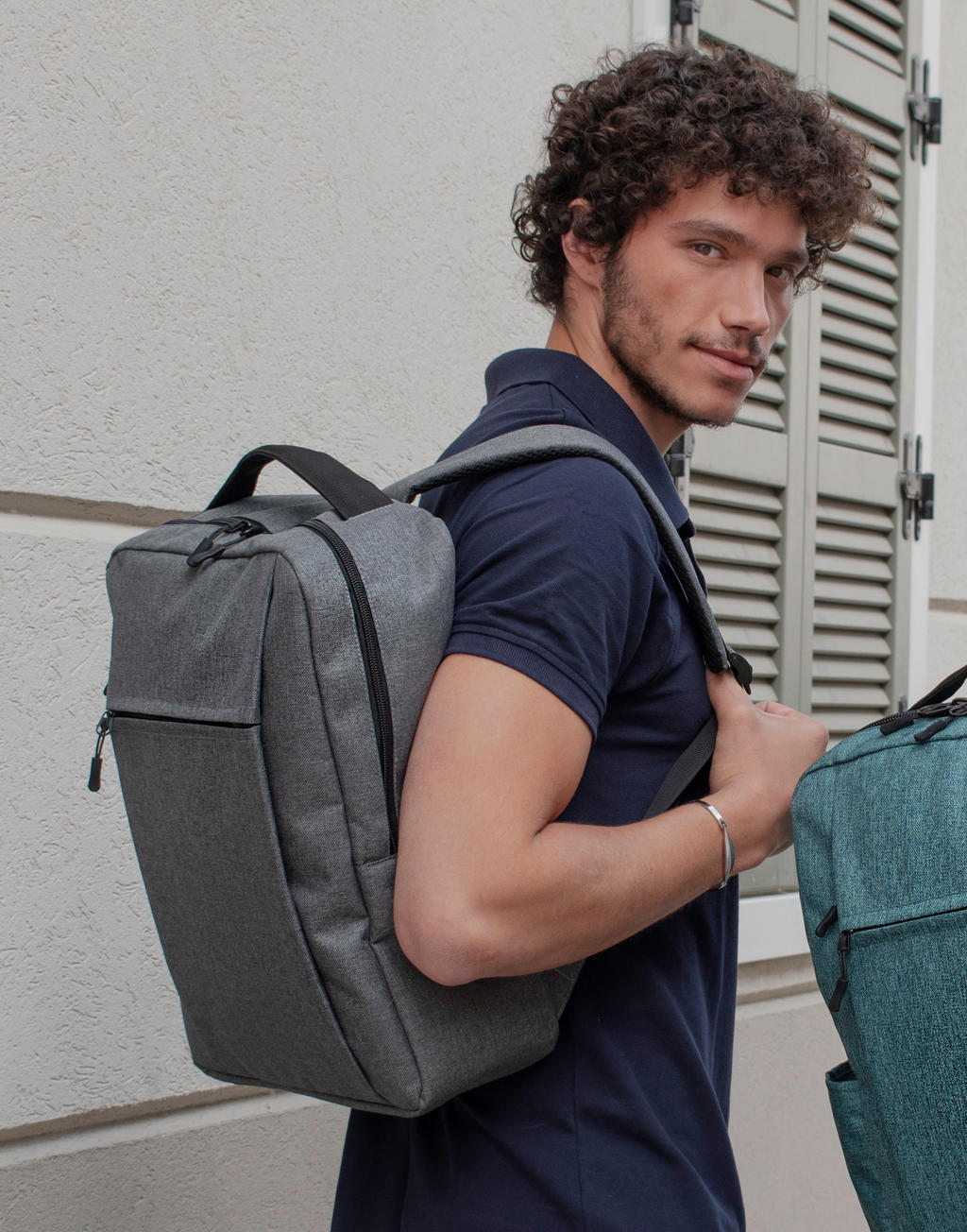  Sembach Basic Laptop Backpack in Farbe Black Melange