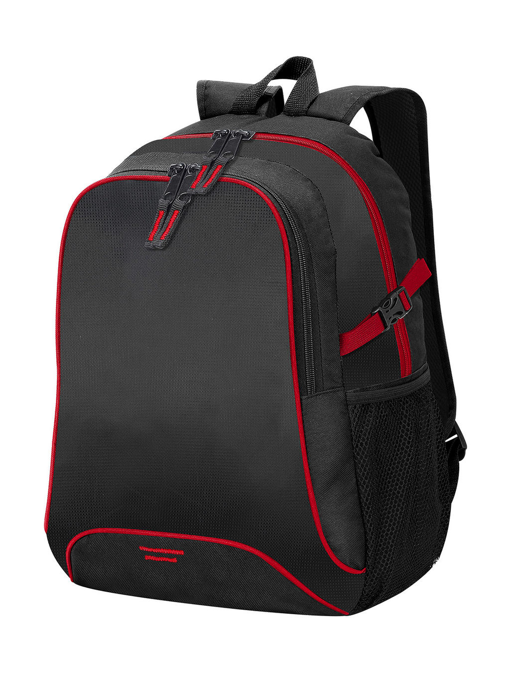  Osaka Basic Backpack in Farbe Black/Red