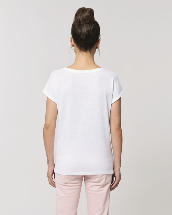 T-Shirt Stella Rounder Slub in Farbe White