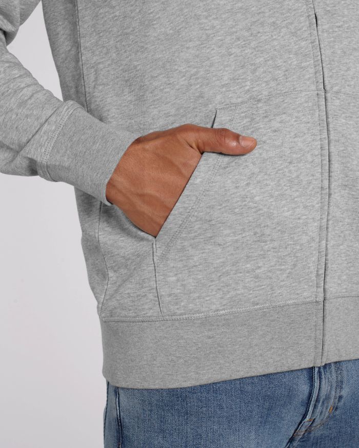 Zip-thru sweatshirts Connector in Farbe Heather Grey