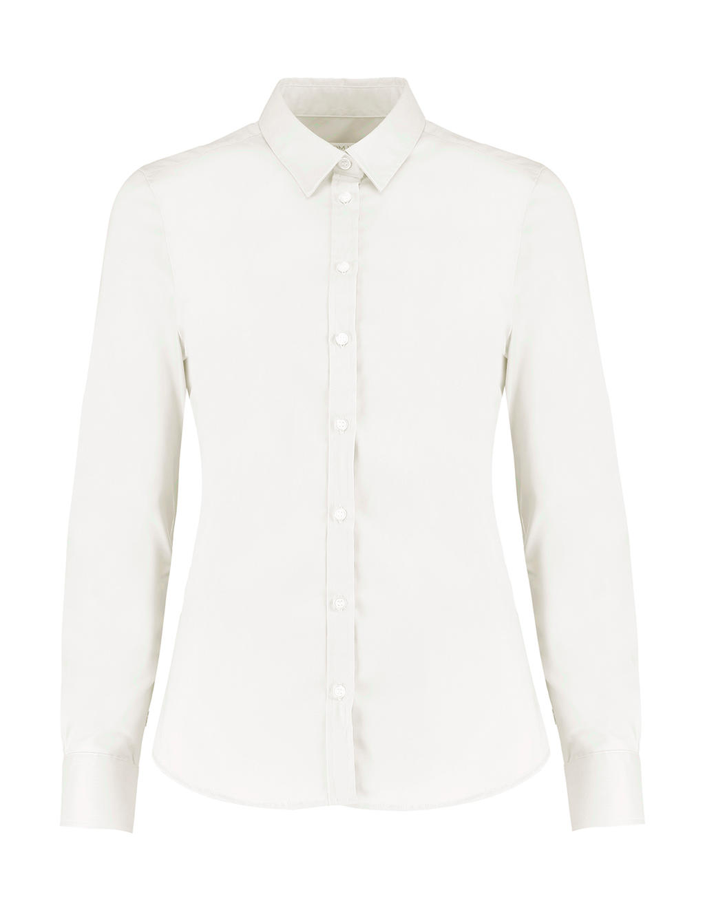  Womens Tailored Fit Stretch Oxford Shirt LS in Farbe White