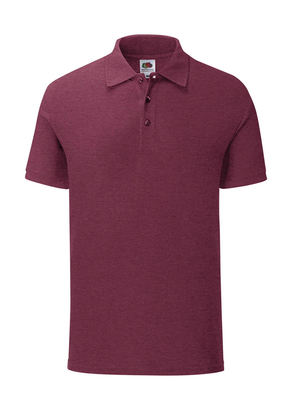  Iconic Polo in Farbe Heather Burgundy