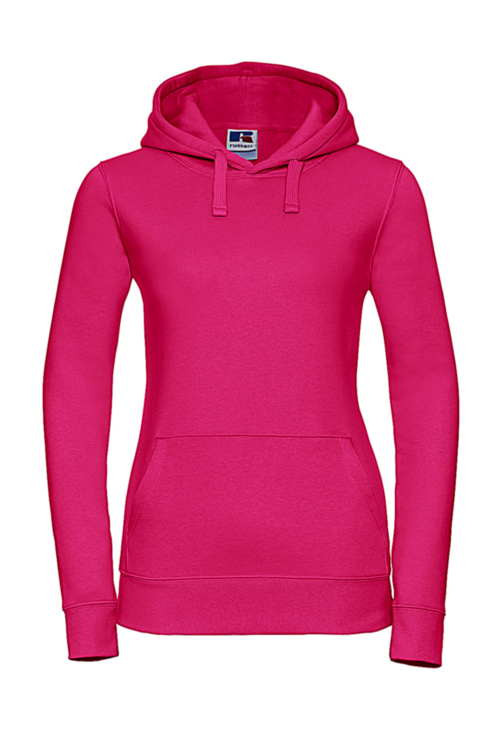  Ladies Authentic Hooded Sweat in Farbe Fuchsia