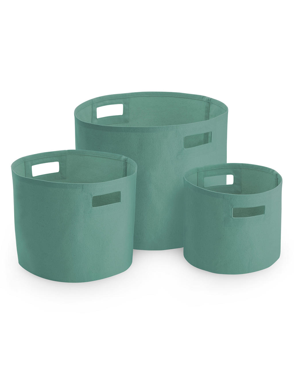  Canvas Storage Tubs in Farbe Natural