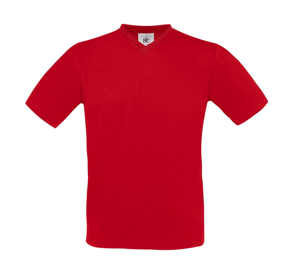  Exact V-neck T-Shirt in Farbe Red