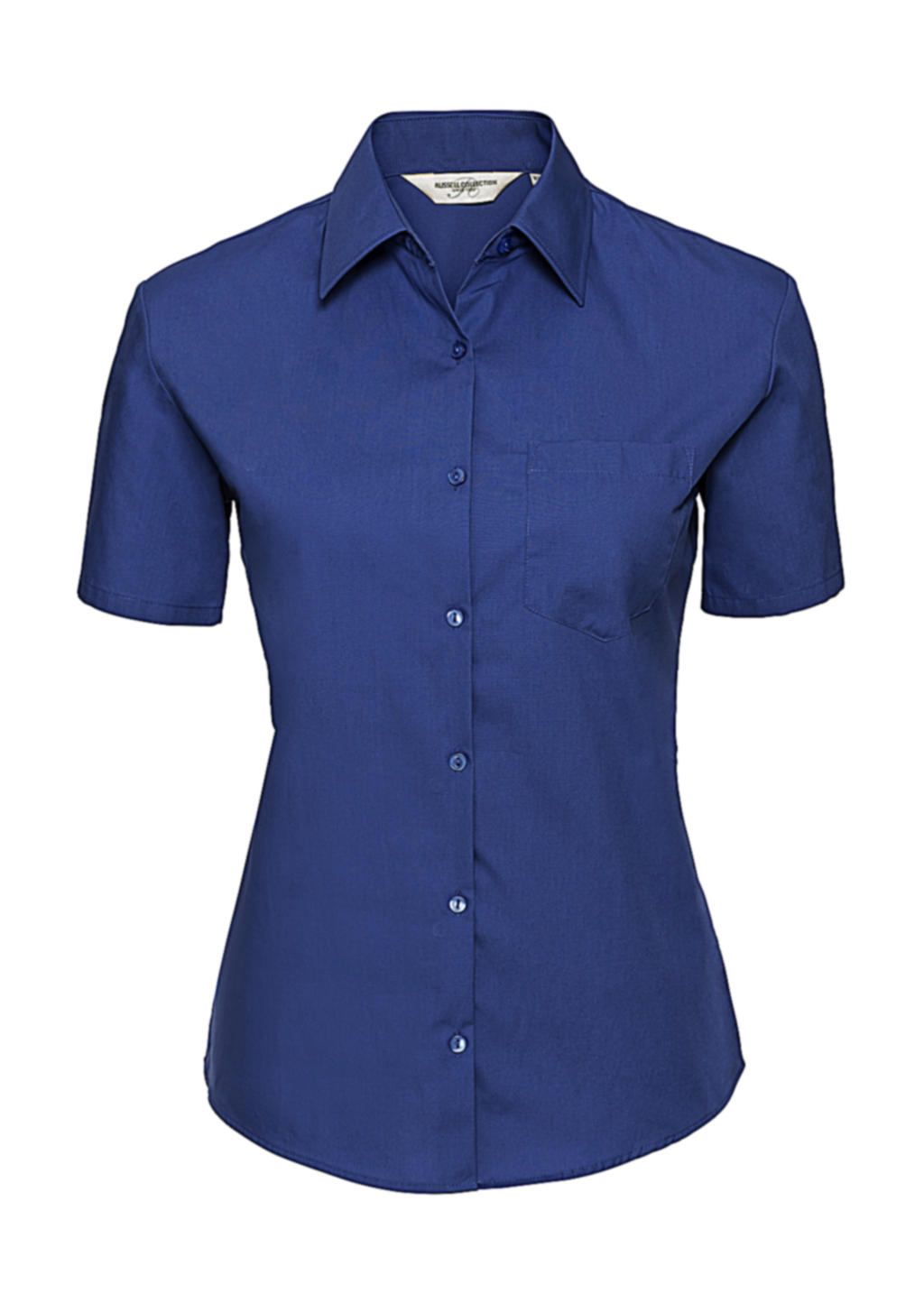  Ladies Cotton Poplin Shirt in Farbe Aztec Blue