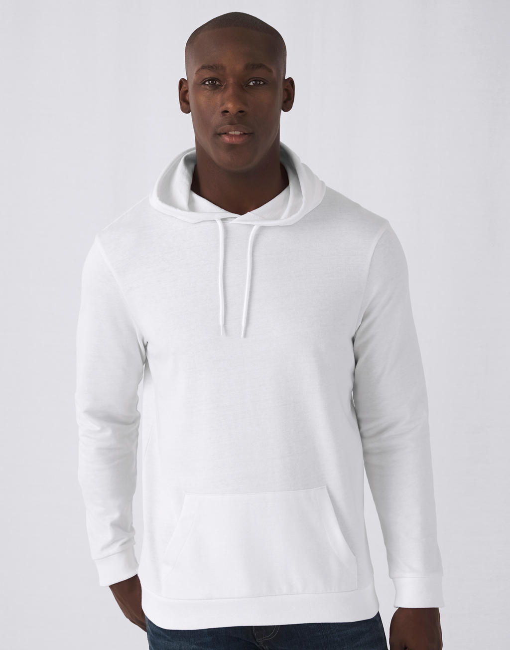  #Hoodie French Terry in Farbe White