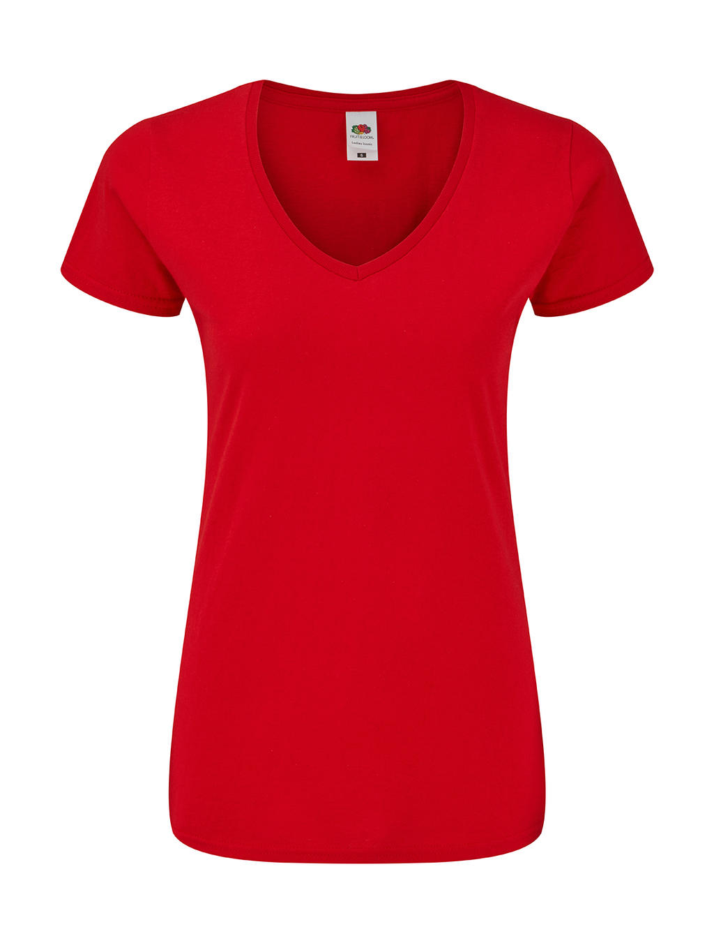  Ladies Iconic 150 V Neck T in Farbe Red