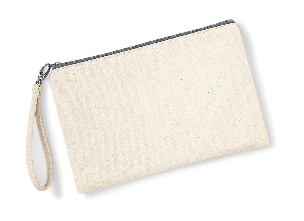  Canvas Wristlet Pouch in Farbe Natural/Light Grey