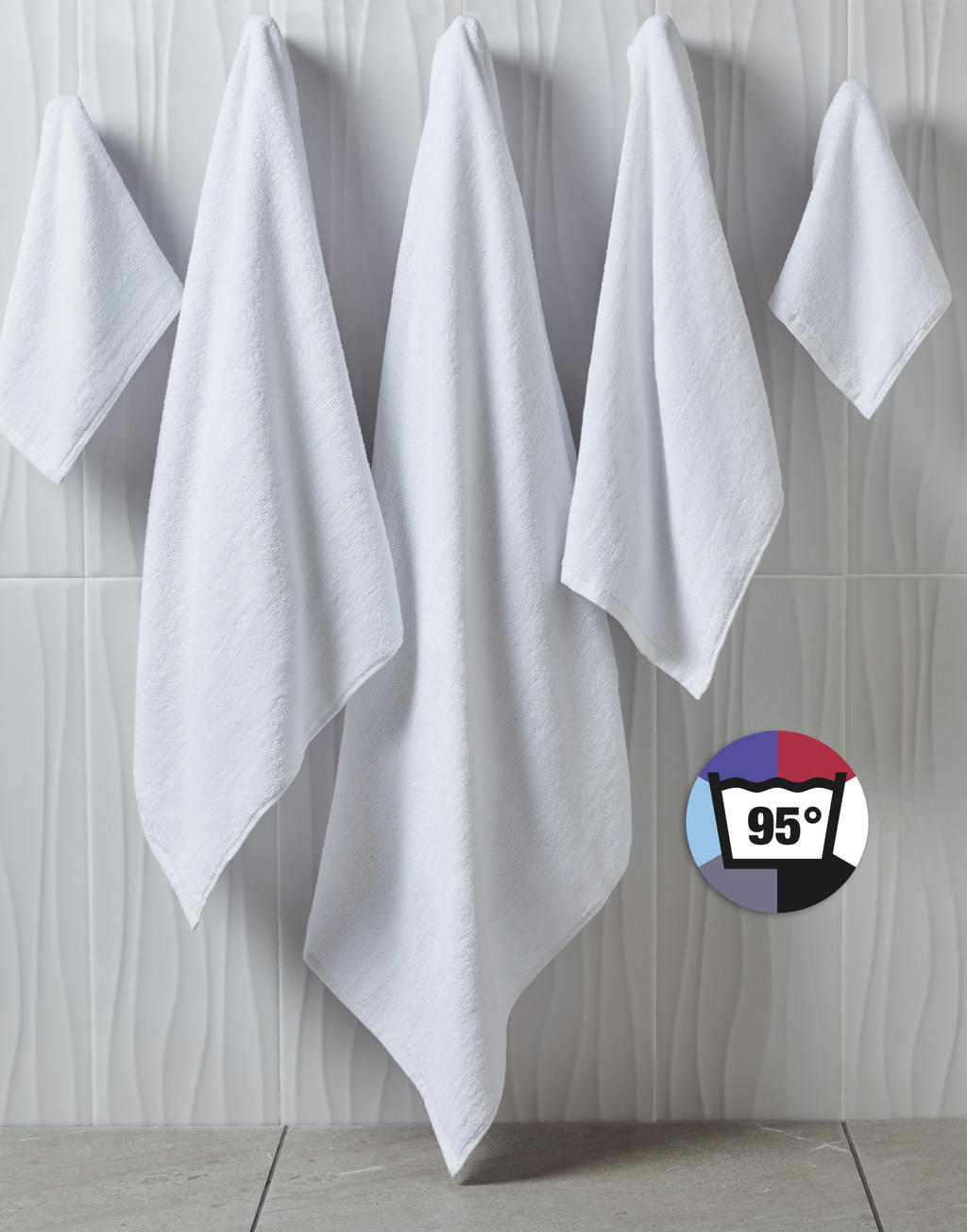  Ebro Hand Towel 50x100cm in Farbe Snowwhite