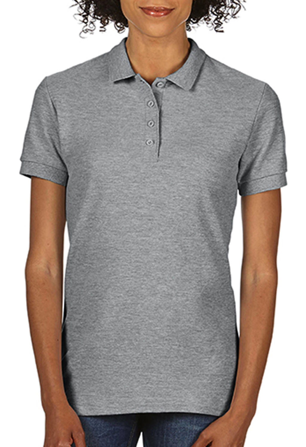  Softstyle? Ladies Double Pique Polo in Farbe Sport Grey