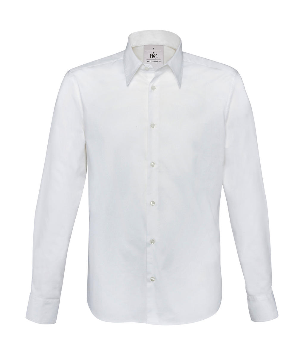  London Stretch Shirt LS in Farbe White