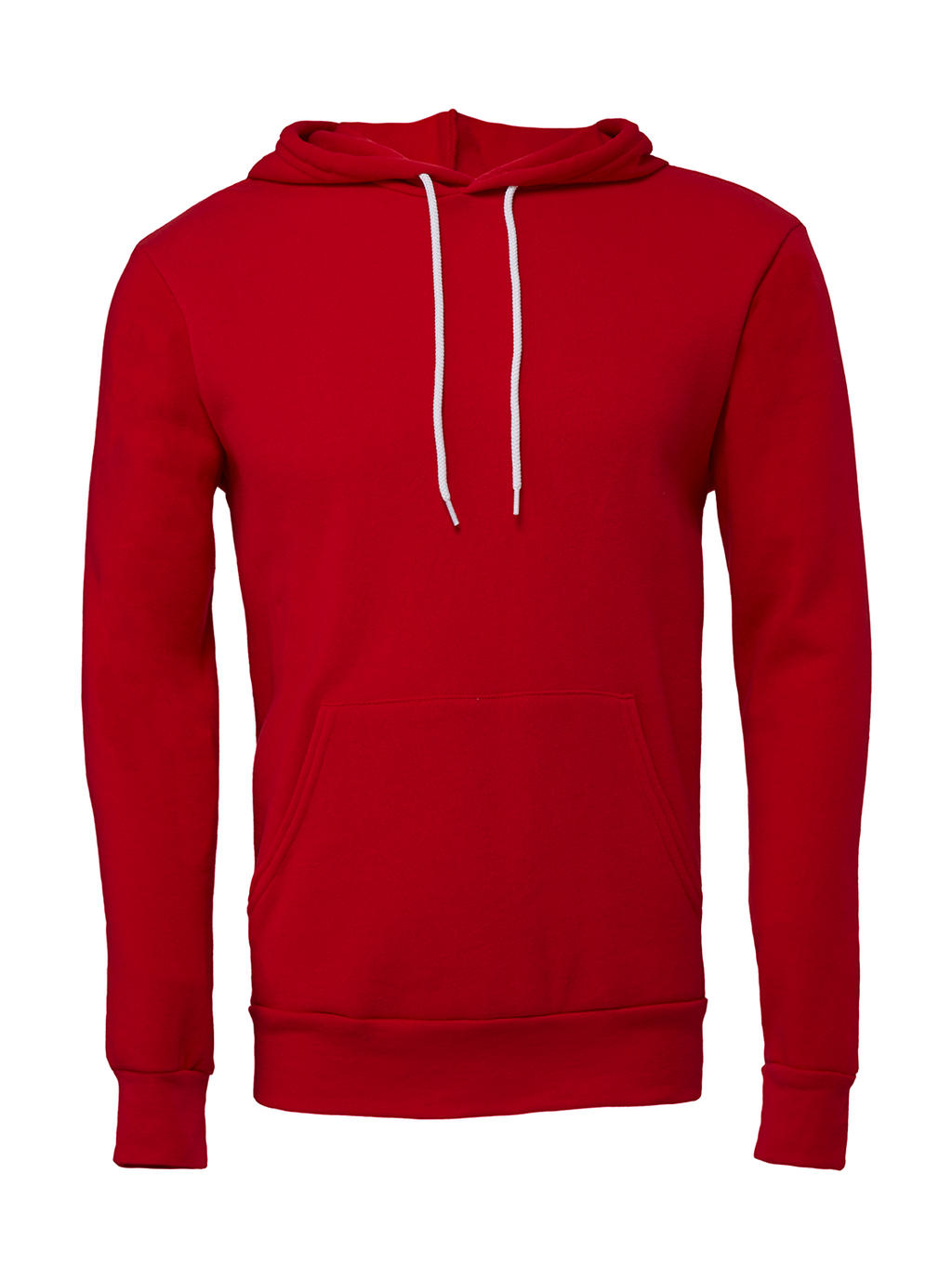  Unisex Poly-Cotton Pullover Hoodie in Farbe Red