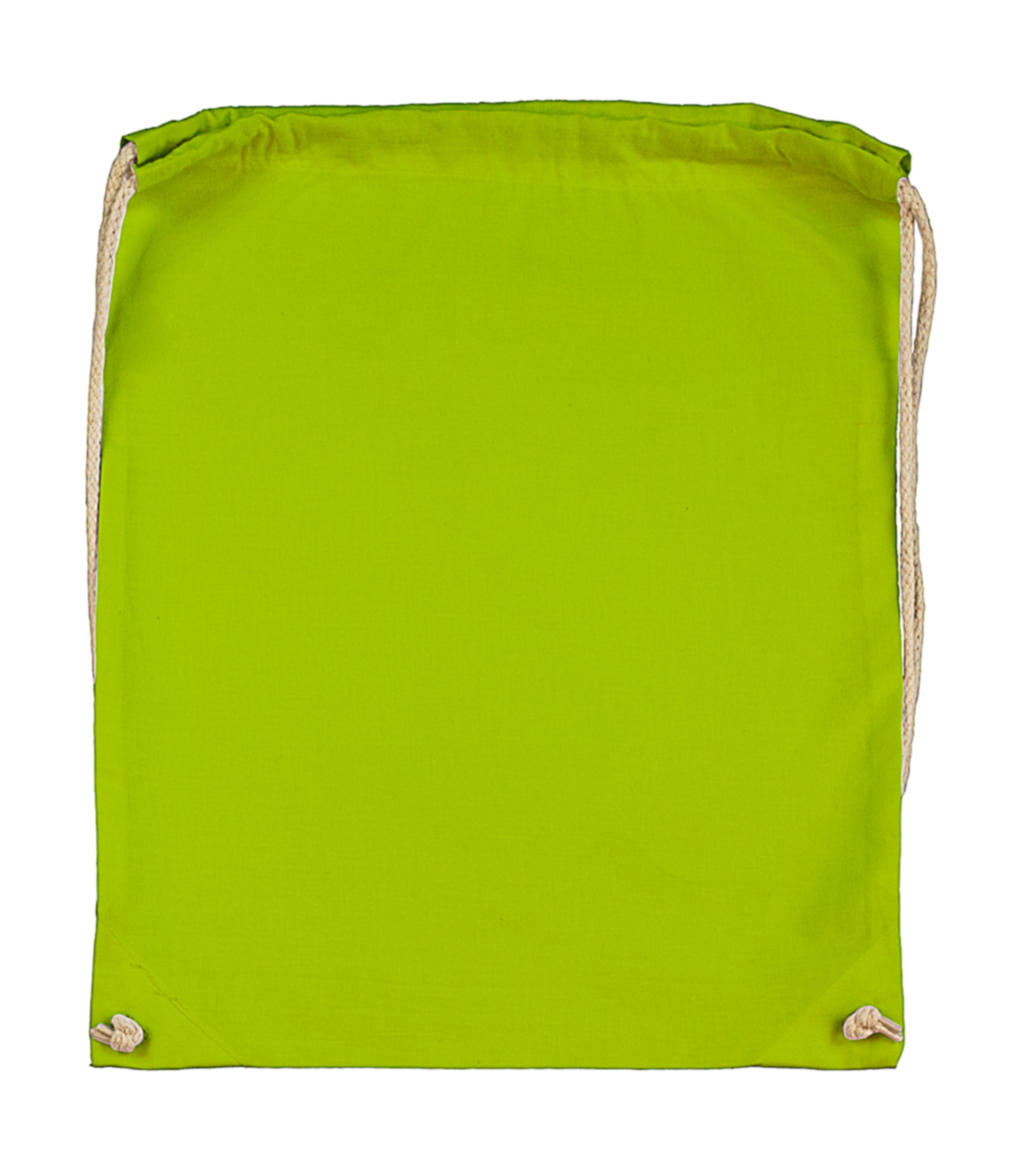  Cotton Drawstring Backpack in Farbe Lime