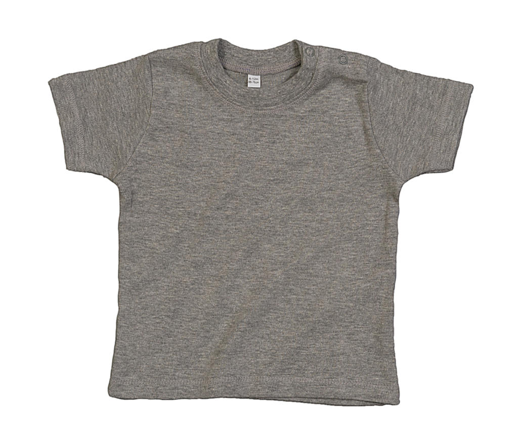  Baby T-Shirt in Farbe Heather Grey Melange Organic