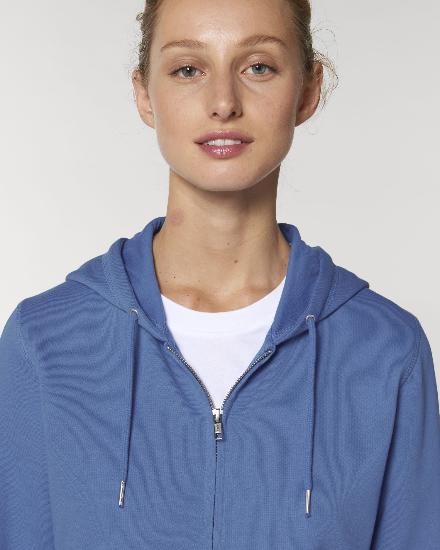Zip-thru sweatshirts Connector in Farbe Bright Blue