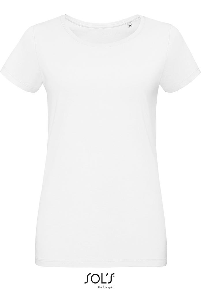 T-Shirt Martin Women Damen Rundhals-T-Shirt Fitted in Farbe white