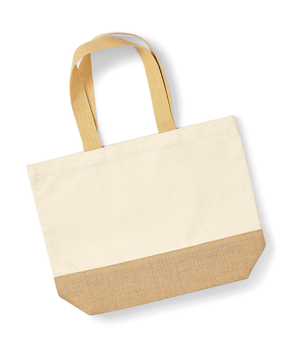  Jute Base Canvas Tote in Farbe Natural