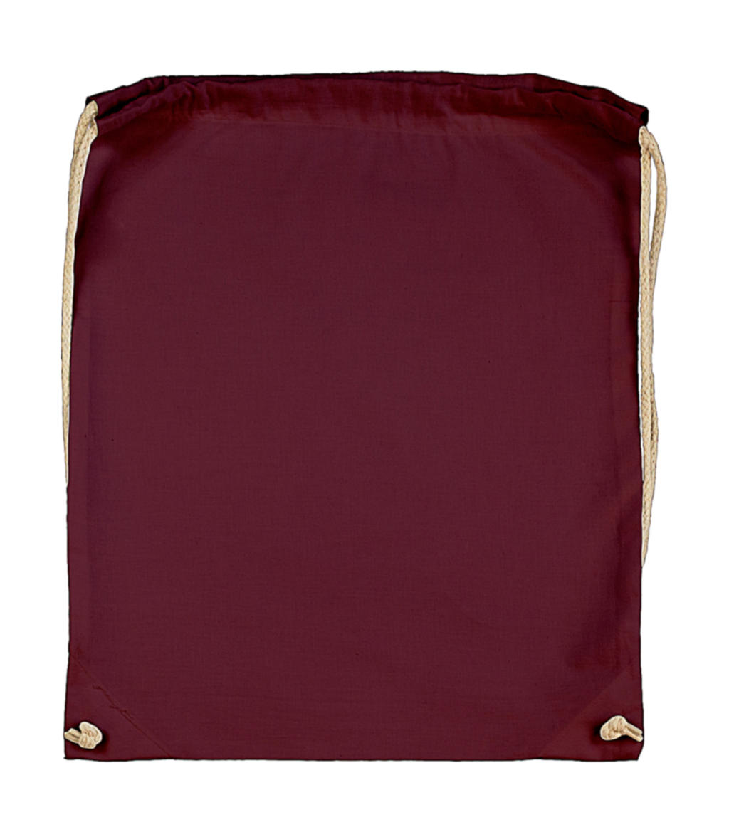  Cotton Drawstring Backpack in Farbe Burgundy