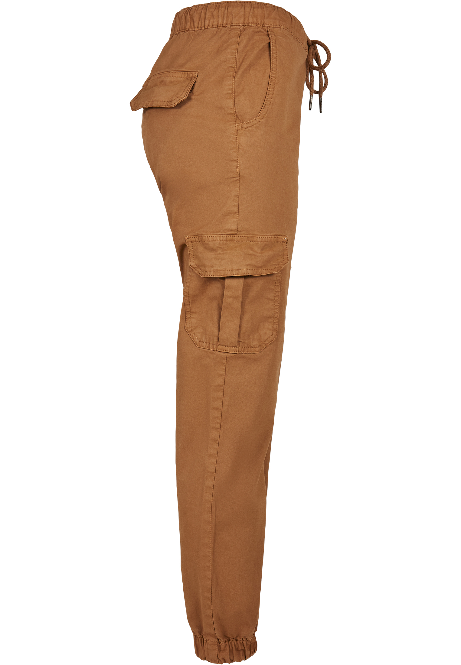 Curvy Ladies High Waist Cargo Jogging Pants in Farbe toffee