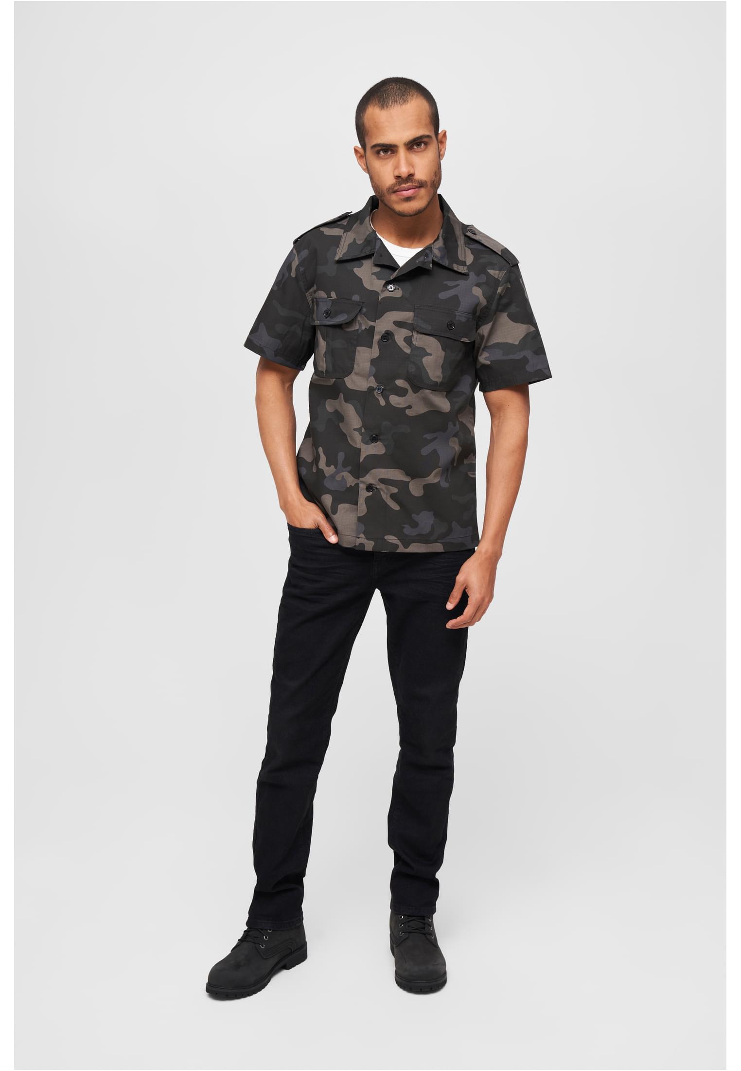 Hemden US Shirt Ripstop shortsleeve in Farbe dark camo