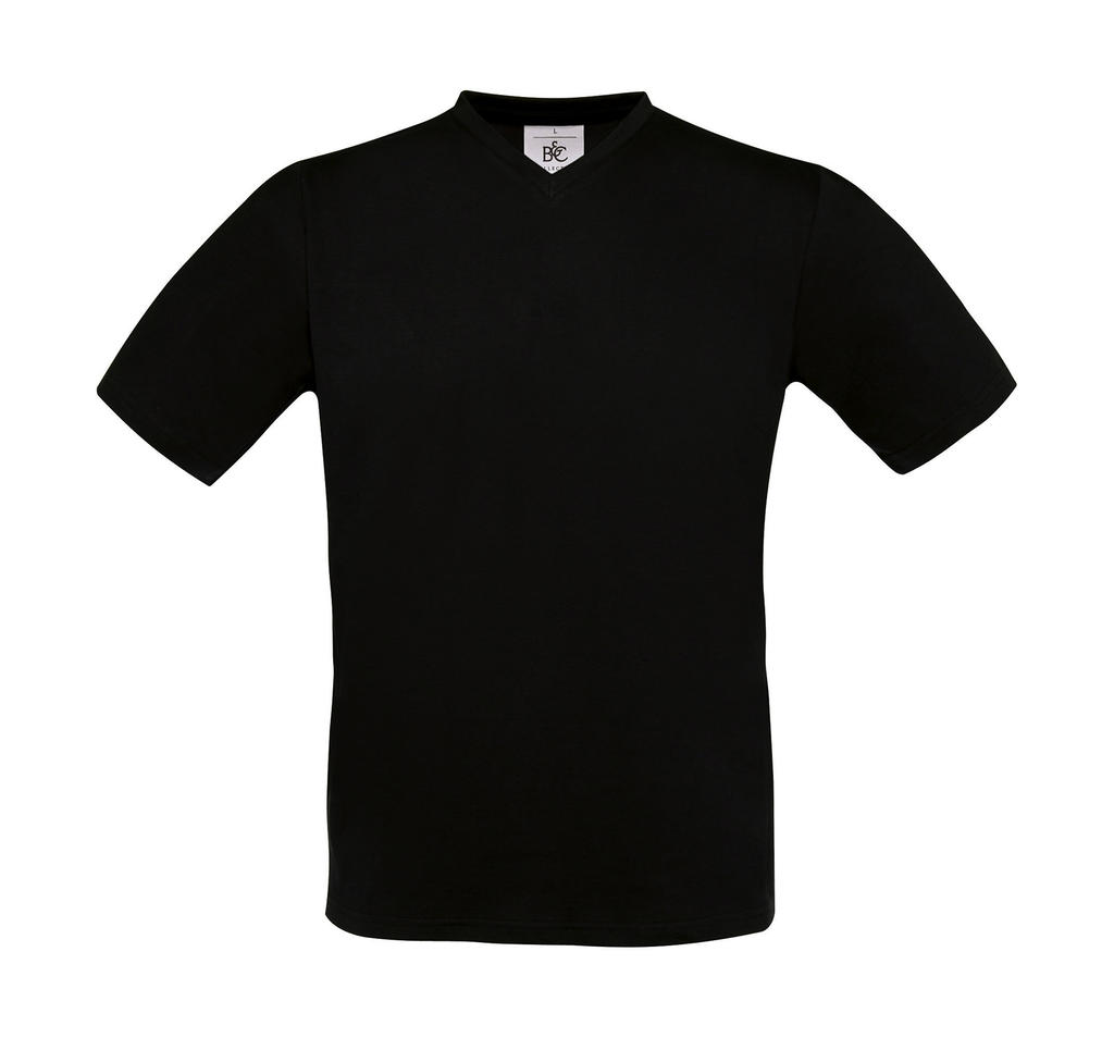  Exact V-neck T-Shirt in Farbe Black