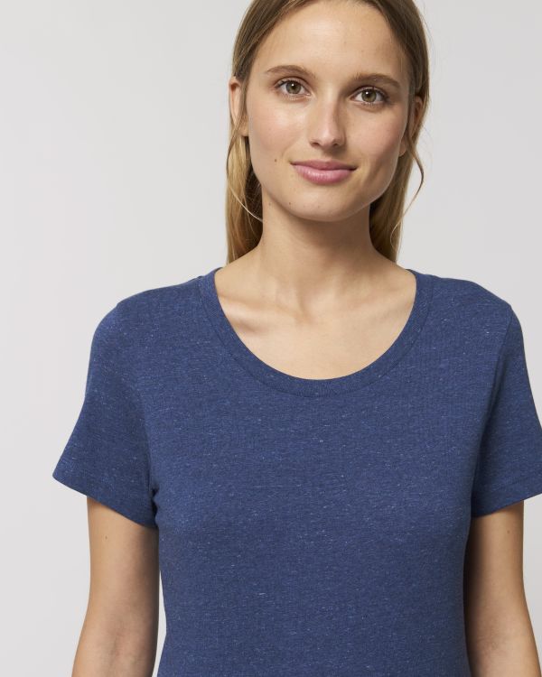 T-Shirt Stella Expresser in Farbe Heather Snow Mid Blue