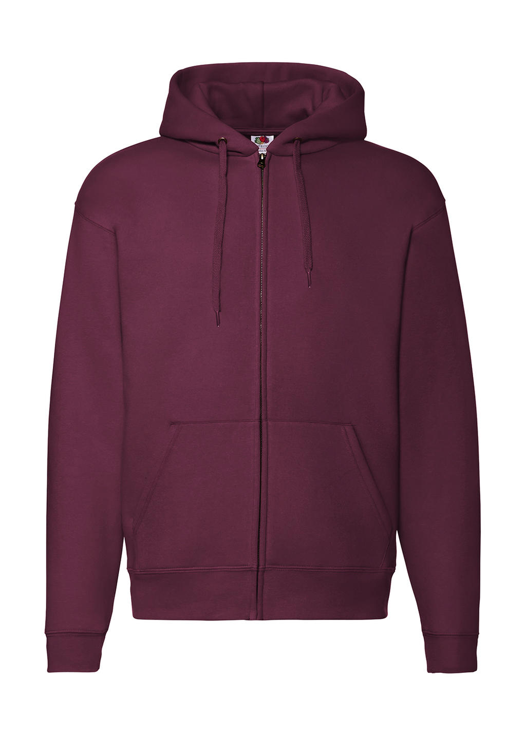  Premium Hooded Zip Sweat in Farbe Burgundy