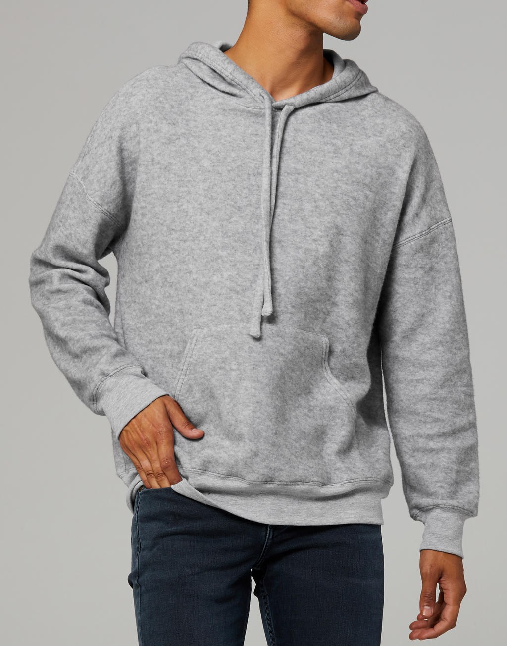  Unisex Sueded Fleece Pullover Hoodie in Farbe Athletic Heather