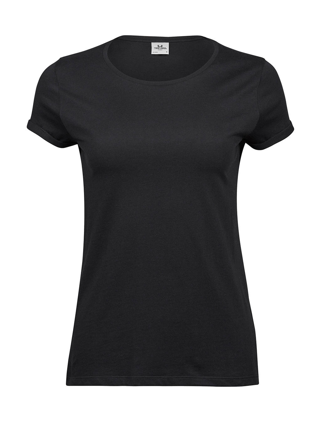  Ladies Roll-Up Tee in Farbe Black