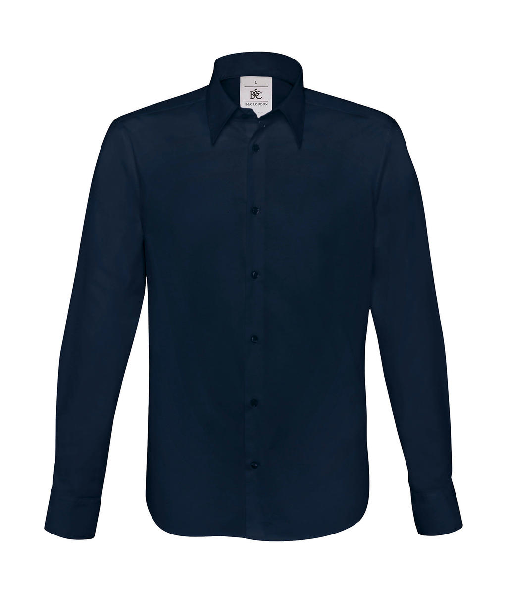  London Stretch Shirt LS in Farbe Navy