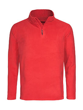  Fleece Half-Zip in Farbe Scarlet Red