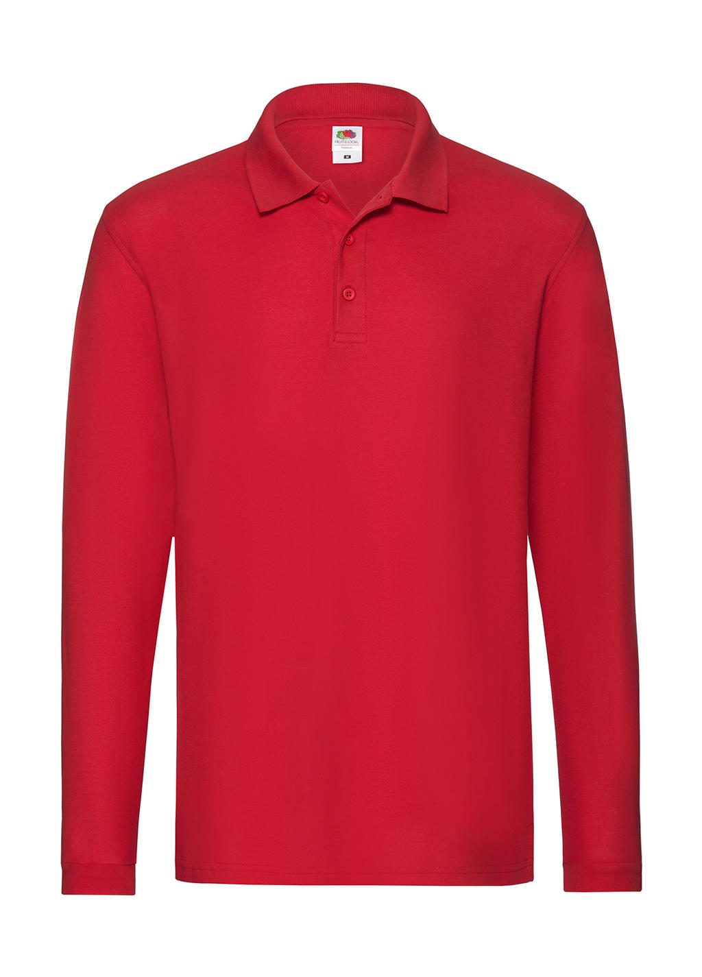  Premium Long Sleeve Polo in Farbe Red