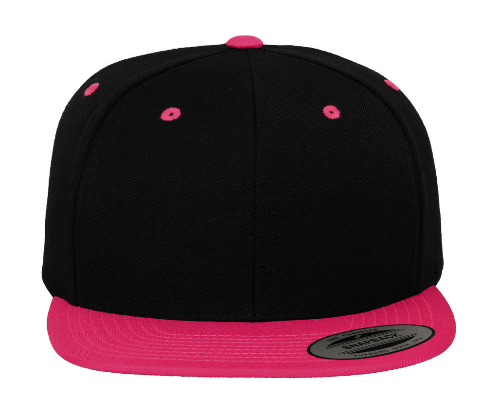  Classic Snapback 2-Tone Cap in Farbe Black/Neon Pink