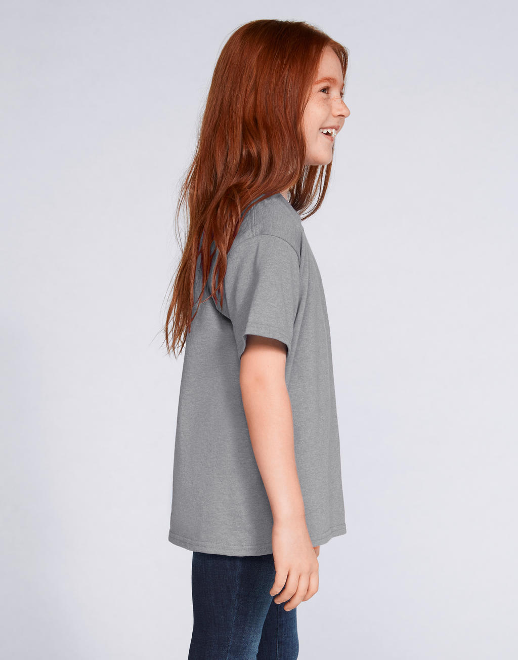  Heavy Cotton Youth T-Shirt in Farbe White