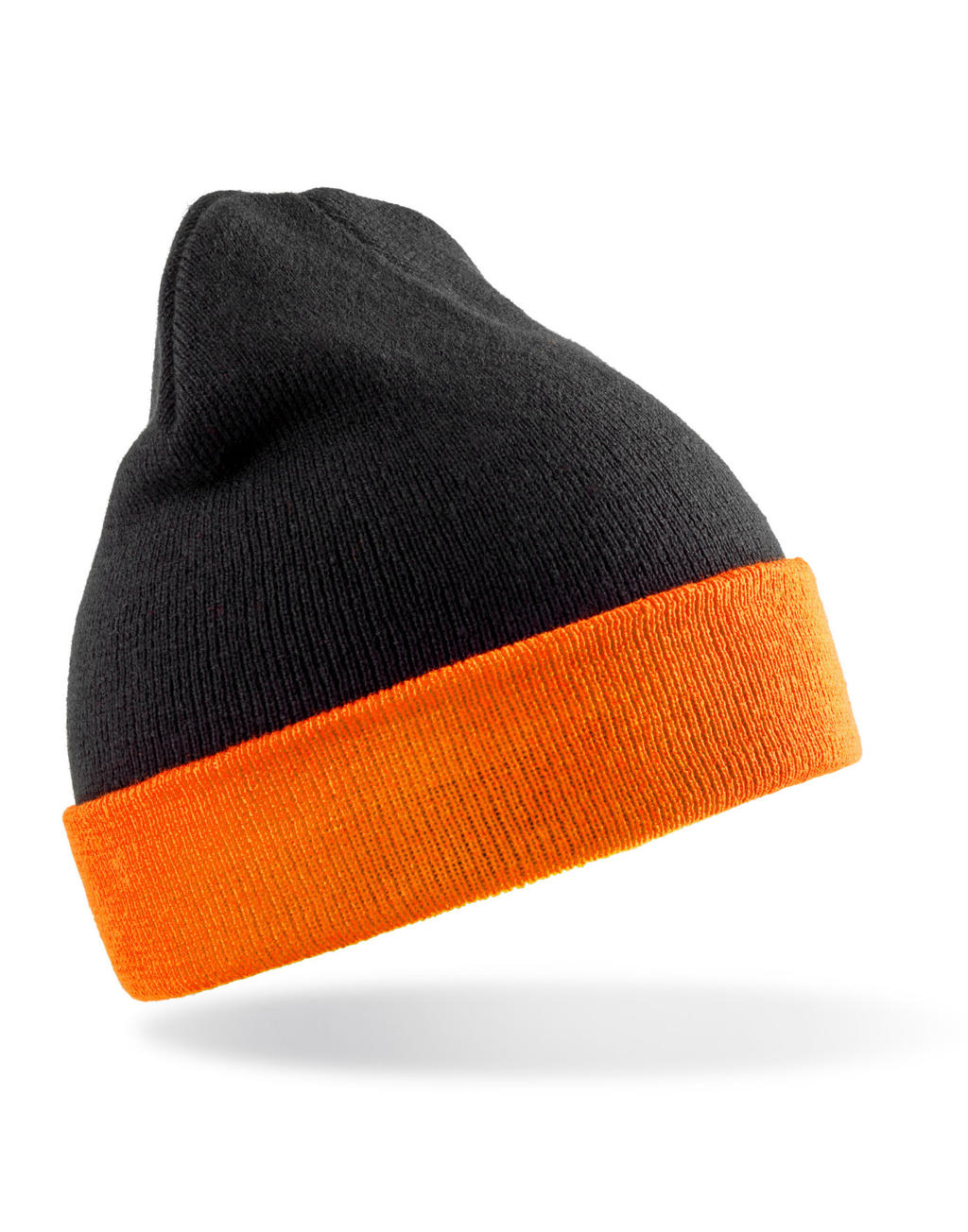  Recycled Black Compass Beanie in Farbe Black/Orange