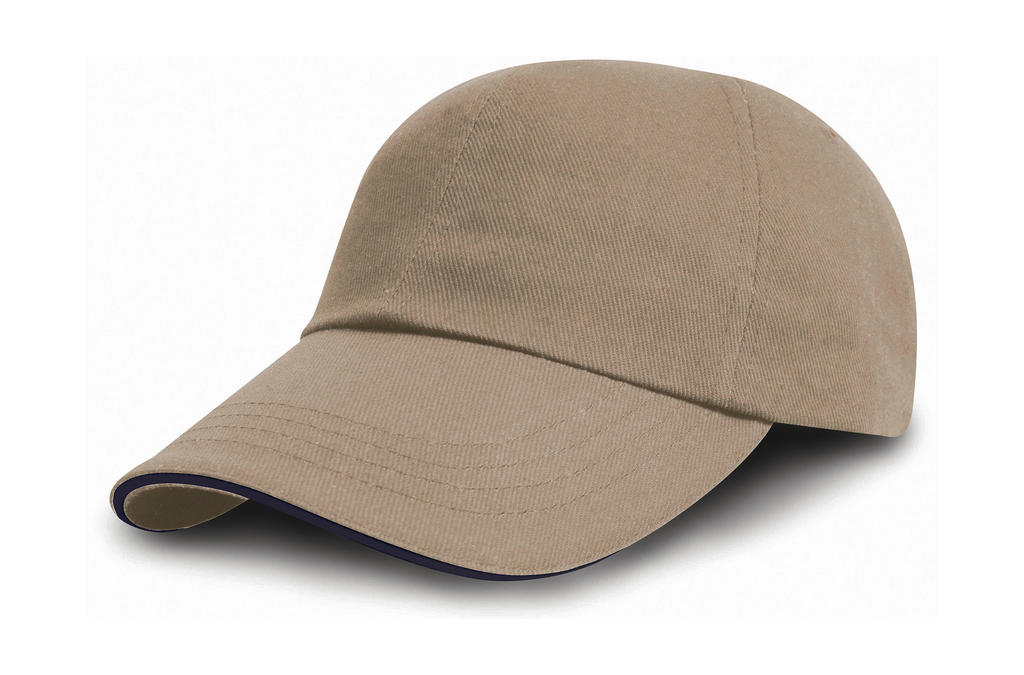 Brushed Cotton Drill Cap in Farbe Putty/Navy