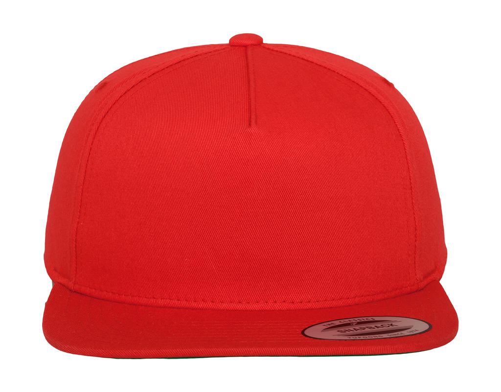  Classic 5 Panel Snapback in Farbe Red