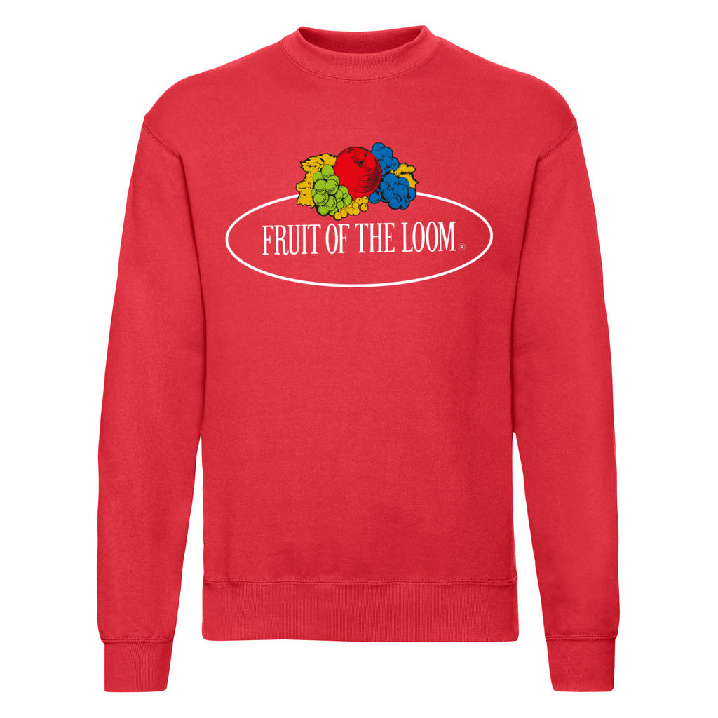  Vintage Sweat Set In Large Logo Print in Farbe Red