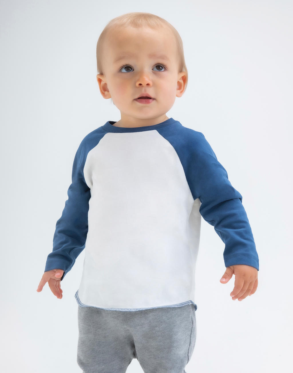  Baby Superstar Baseball T in Farbe Washed White/Swiss Navy