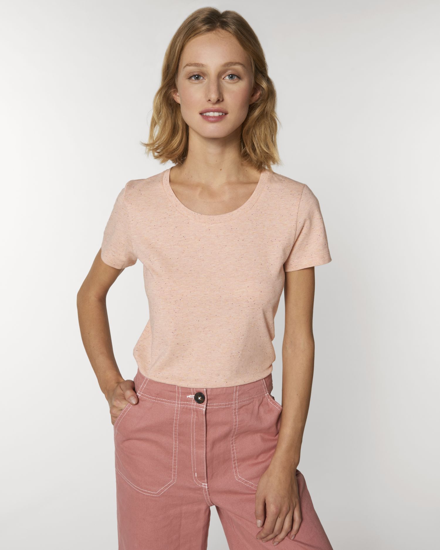 T-Shirt Stella Expresser in Farbe Heather Neppy Pink