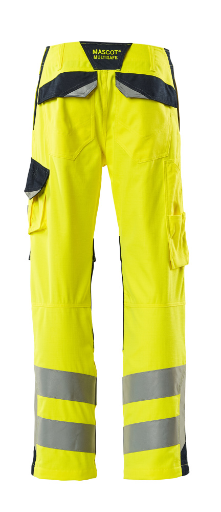 Hose mit Knietaschen MULTISAFE Hose mit Knietaschen in Farbe Hi-vis Gelb/Schwarzblau