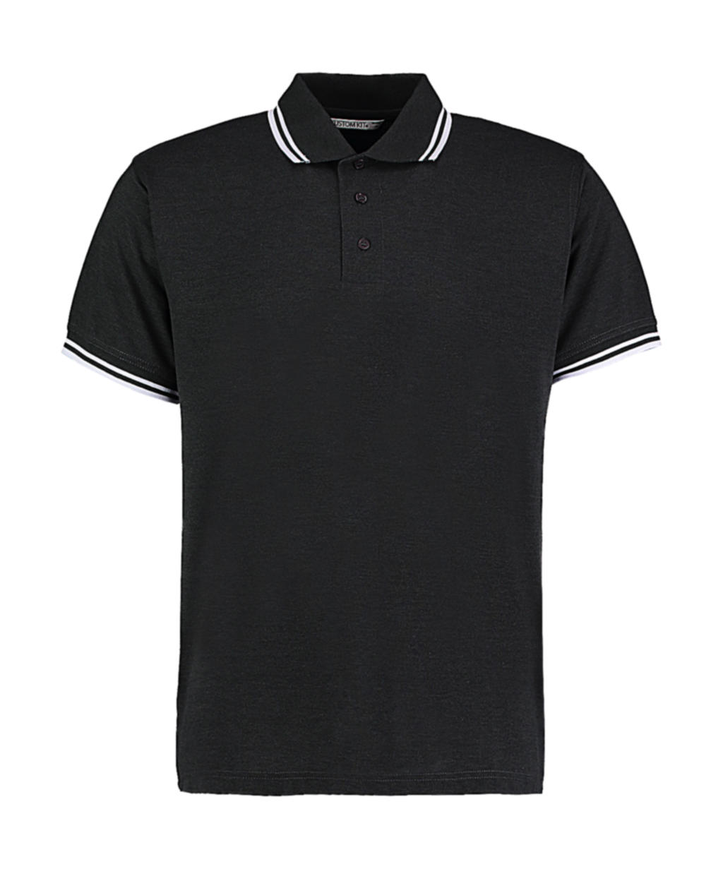 Classic Fit Tipped Collar Polo in Farbe Graphite/White