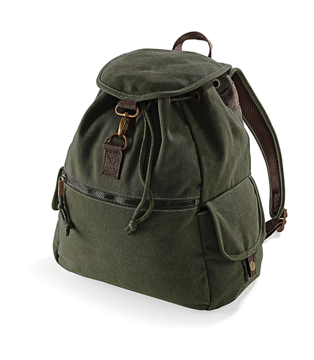  Vintage Canvas Backpack in Farbe Vintage Military Green