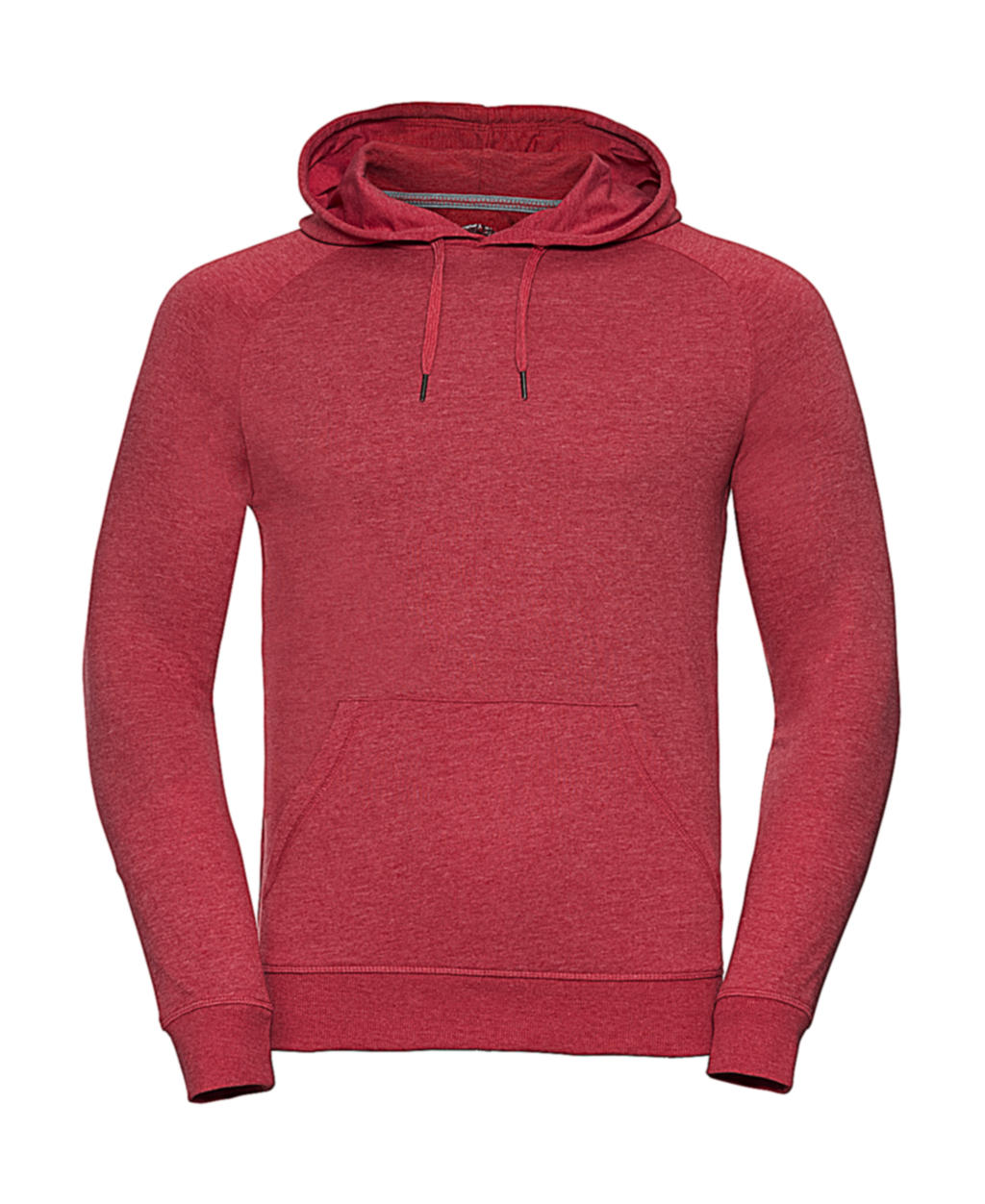 Mens HD Hooded Sweat in Farbe Red Marl