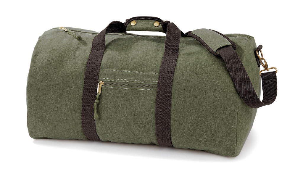  Vintage Canvas Holdall  in Farbe Vintage Military Green